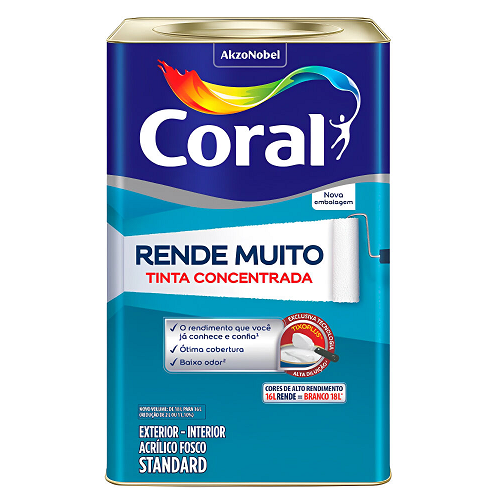 Tinta Branca Rende Muito de 18L Coral